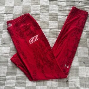 Under Armour Red Leggings with Sacred Heart University Small/Medium